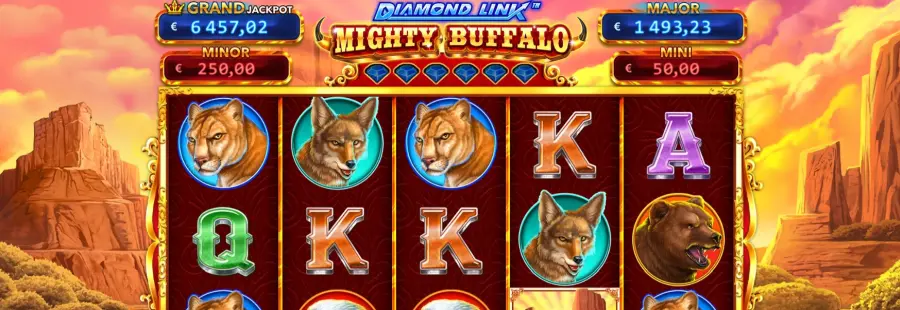Diamond Link gokkasten : Mighty Buffalo 